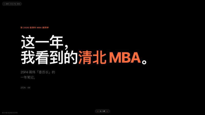 《这一年，我看到的清北 MBA》封面